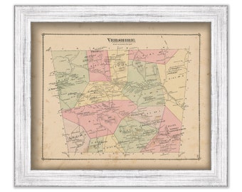 VERSHIRE, Vermont 1877 Map - Replica or Genuine ORIGINAL