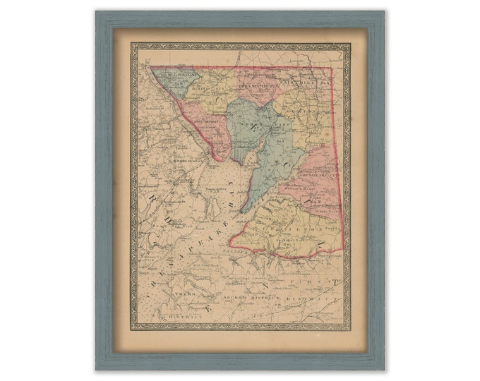 CECIL COUNTY, MARYLAND 1866 Map, Replica or Genuine Original