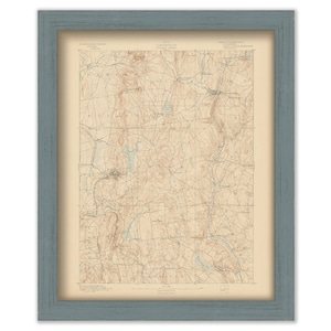 TOLLAND, VERNON and ELLINGTON, Connecticut 1893 Topographic Map - Replica or Genuine Original