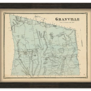 Town of GRANVILLE, Massachusetts 1870 Map