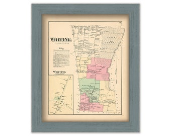 WHITING, Vermont - 1871 Map