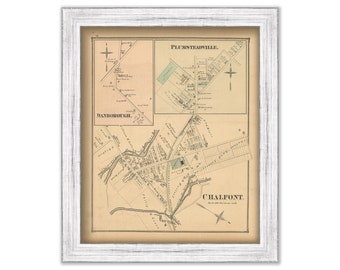 CHALFORT, DANBOROUGH and PLUMSTEADVILLE, Pennsylvania  - 1876 Map