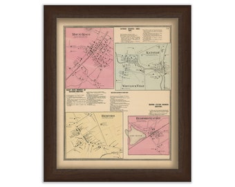 Villages of MOUNT KISCO, BEDFORD, and Katonah, New York 1868 Map