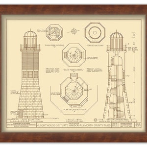 Scituate Light House 1810-Architectural Drawings image 1