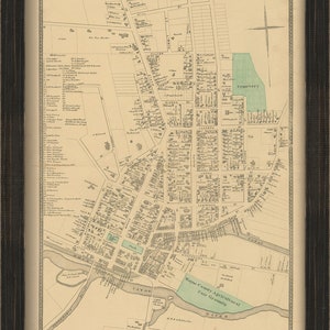 Village of LYONS, New York 1874 Map, Replica and GENUINE ORIGINAL image 1