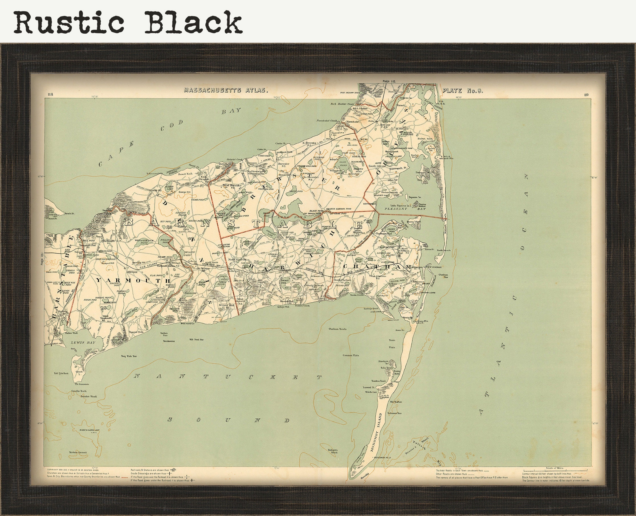 CHATHAM, Massachusetts Map/Chart - 1891