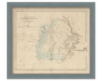 COHASSET, Massachusetts 1831 Map