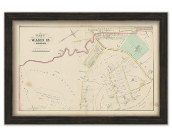 ROXBURY, Massachusetts 1873 Map, Vol. 2 Plate K  - Replica or GENUINE ORIGINAL