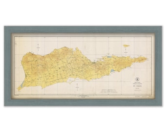 St CROIX, VIRGIN ISLANDS -  1923 Nautical Chart