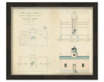 GARDINIER ISLAND LIGHTHOUSE, Long Island, New York - Proposed plan for Lighthouse circa 1835