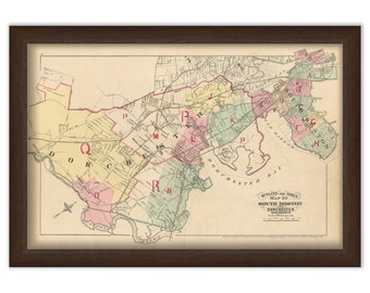 SOUTH BOSTON & DORCHESTER, Massachusetts - Index Map 1874