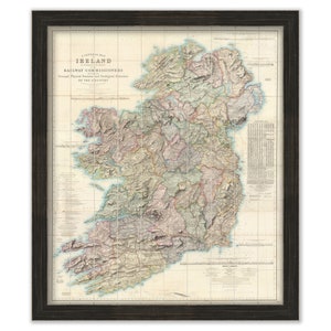 Map of IRELAND  - Published in 1855