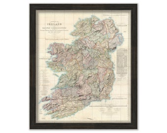 Map of IRELAND  - Published in 1855