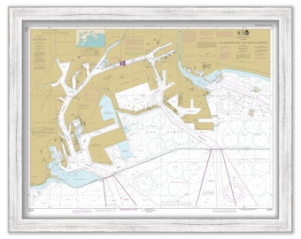 LOS ANGELES and Long Beach Harbors, California - 2016 Nautical Chart