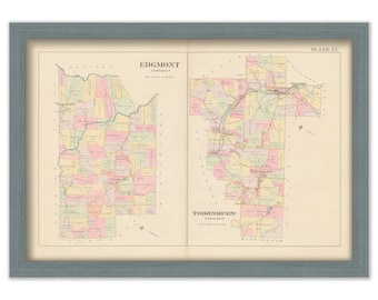 EDGMONT and THORNBURY, Pennsylvania - 1892 Map