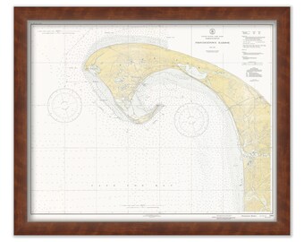 PROVINCETOWN HARBOR and TRURO, Massachusetts - Nautical Chart 1944