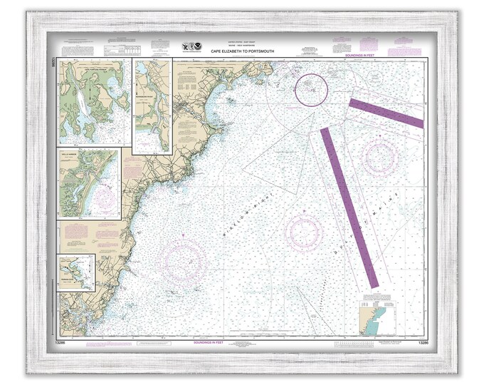 CAPE ELIZABETH, Maine to PORTSMOUTH, New Hampshire -  Nautical Chart 2019