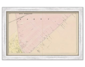 City of SACO and BIDDEFORD, Maine 1872 Map