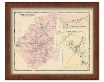 Town of WESTMINSTER, Massachusetts 1870 Map