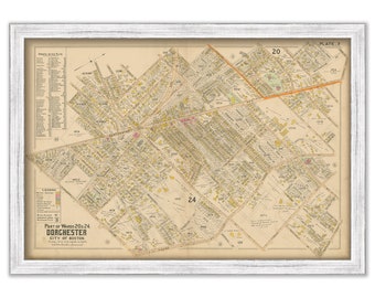 DORCHESTER, Massachusetts 1899 map, Plate 7 - Replica or GENUINE ORIGINAL