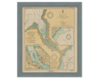 STURGEON BAY - Canal and Harbor Refuge, Wisconsin - 1930 Nautical Chart