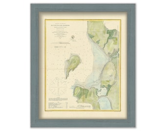DUTCH ISLAND HARBOR, Narragansett Bay, Rhode Island - Nautical Chart by United States Coast and Geodetic Survey 1862
