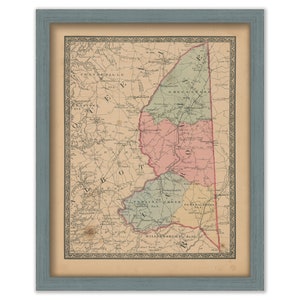 CAROLINE COUNTY, MARYLAND 1866 Map, Replica or Genuine Original