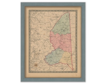 CAROLINE COUNTY, MARYLAND 1866 Map, Replica or Genuine Original