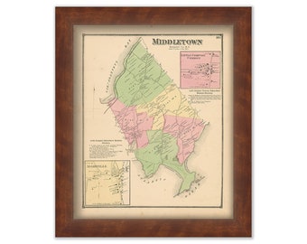 MIDDLETOWN, Rhode Island 1870 Map