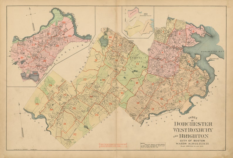 1899 map of West Roxbury