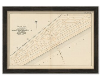 CAMBRIDGE, Massachusetts 1894 Plate 32, Charles River Embankment