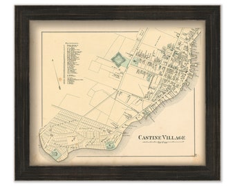 CASTINE, Maine 1881 Map, Replica or genuine ORIGINAL