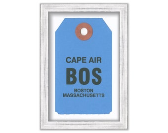 Reproduction Baggage Tag from  CAPE AIR -  Destination BOSTON, Massachusetts