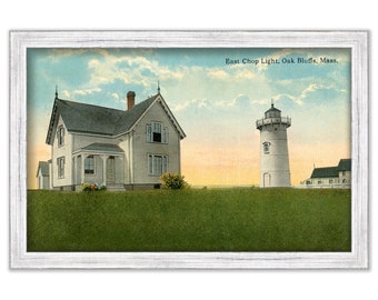 EAST CHOP LIGHTHOUSE, Martha's Vineyard, Massachusetts - 1920s Print