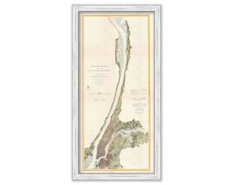 Hudson River, New York 1863 Nautical Chart