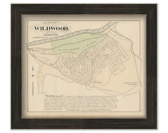 WILDWOOD, Pennsylvania 1876 Map - Replica or Genuine ORIGINAL