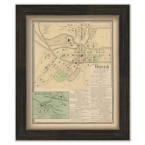 Village of DOVER, Morris County, New Jersey 1868 - Replica or Genuine Original Map