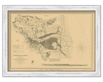 NEWBURYPORT HARBOR, Massachusetts 1855 Nautical Chart by The U. S. Coast and Geodetic Survey
