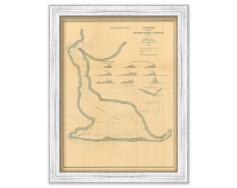 Edgartown Harbor and Cotemy Bay, Martha's Vineyard, Massachusetts 1871 Nautical Chart