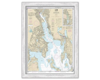 City of PROVIDENCE and NARRAGANSETTS BAY, Rhode Island - Nautical Chart published in 2016