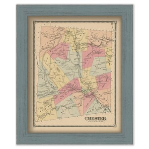 CHESTER, Windsor County, Vermont 1869 Map - Replica or Genuine ORIGINAL