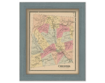 CHESTER, Windsor County, Vermont 1869 Map - Replica or Genuine ORIGINAL