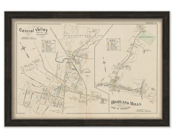 Central Valley and Highland Mills part of WOODBURY, New York 1903 Map - Replica or Genuine Original