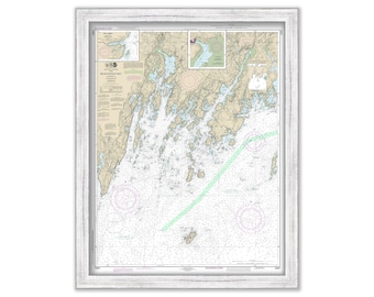MUSCONGUS BAY and MONHEGAN Island, Maine 2019 Nautical Chart