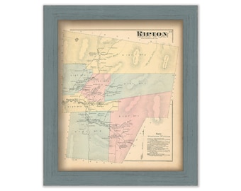 RIPTON, Vermont - 1871 Map