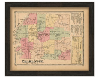 CHARLOTTE, Vermont - 1869 Map