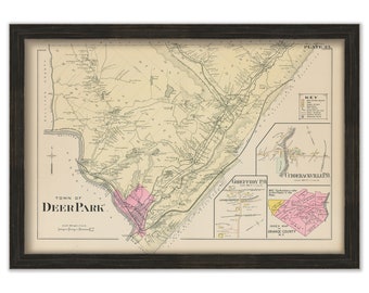 DEER PARK, New York 1903 Map - Replica or Genuine Original