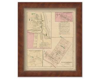 GOLDSBORO, Pennsylvania 1876 Map - Replica or Genuine ORIGINAL