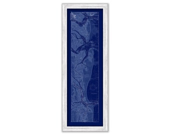 JEKYLL ISLAND, Georgia  - 2015 Nautical Chart Blueprint