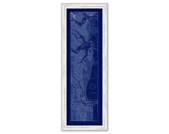 JEKYLL ISLAND, Georgia  - 2015 Nautical Chart Blueprint